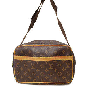 Louis Vuitton Monogram Leather Brown Reporter Shoulder Bag